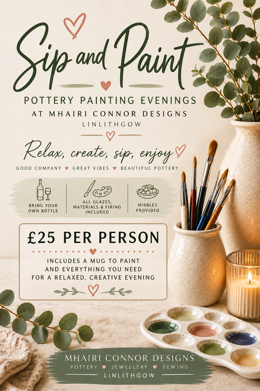 Sip & Paint Pottery Evening | Linlithgow