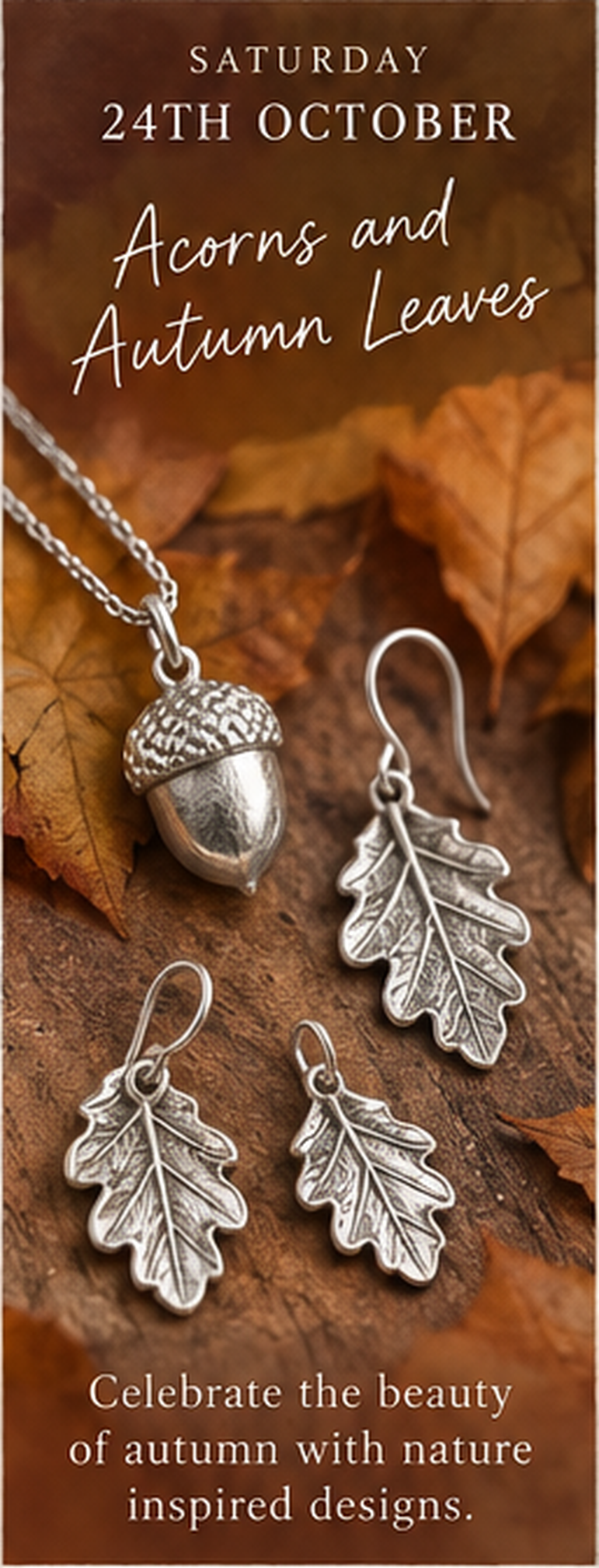 24 October autumn and Halloween solid silver jewellery workshop in Linlithgow