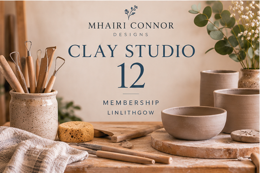Clay Studio 12 Membership at Mhairi Connor Designs in Linlithgow