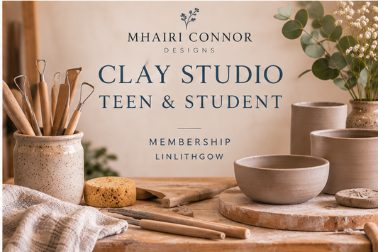 Teen and Student Clay Studio Membership at Mhairi Connor Designs in Linlithgow