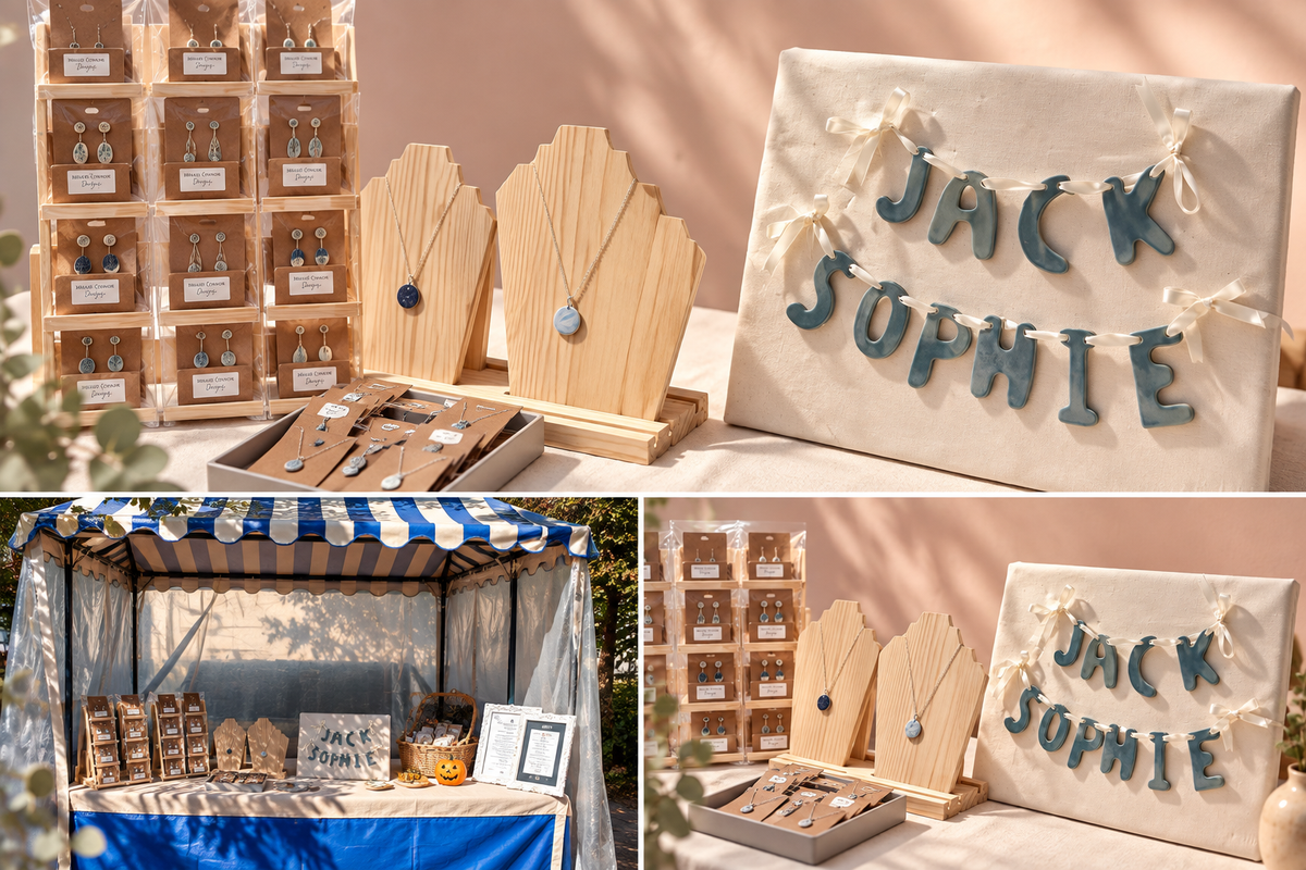 Handmade jewellery and personalised ceramics by Mhairi Connor Designs in Linlithgow